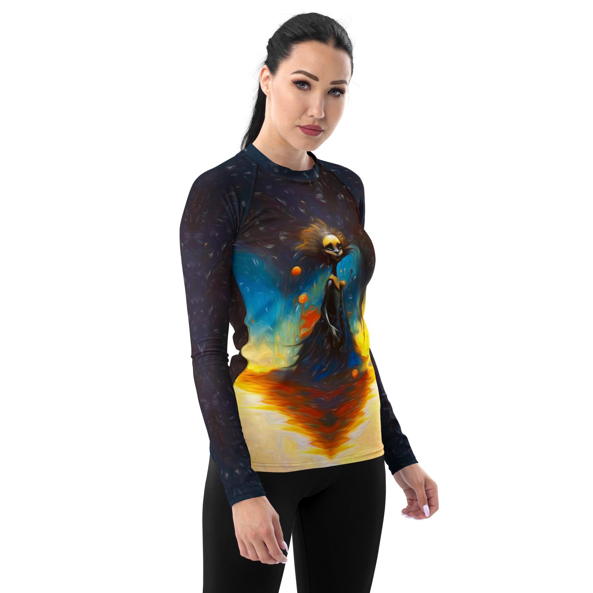 Gothic Bats Halloween Swim Shirt for Women - Beyond T-shirts