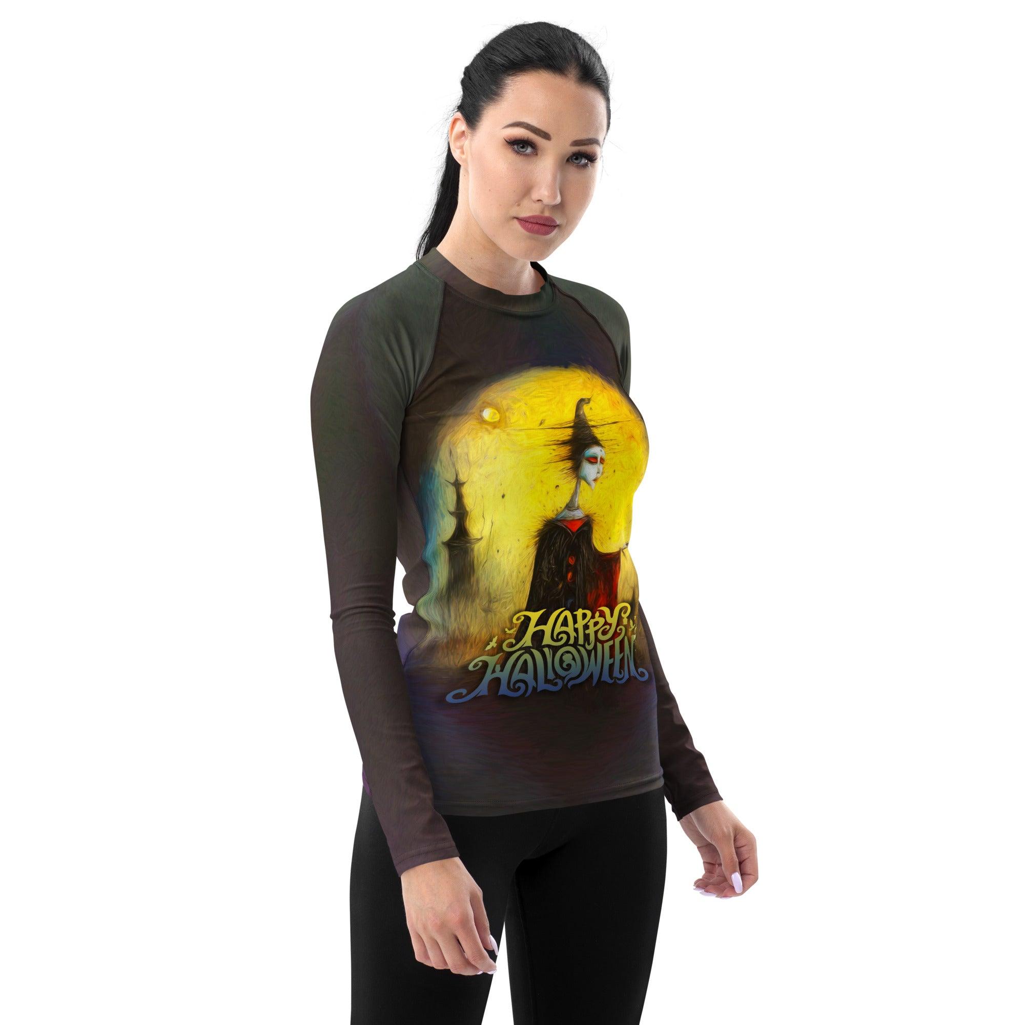 Moonlit Cemetery Halloween Rash Guard - Beyond T-shirts