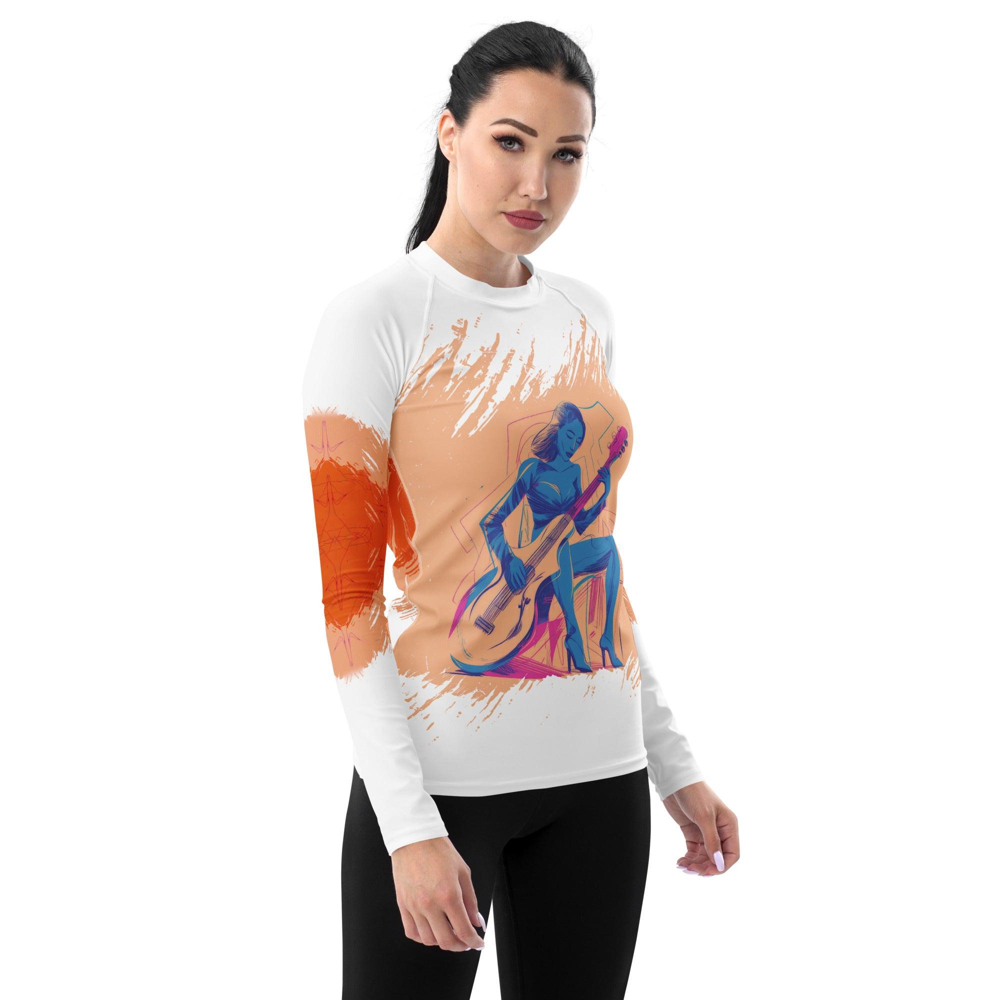 Jazz Groove All-Over Print Women's Rash Guard - Beyond T-shirts