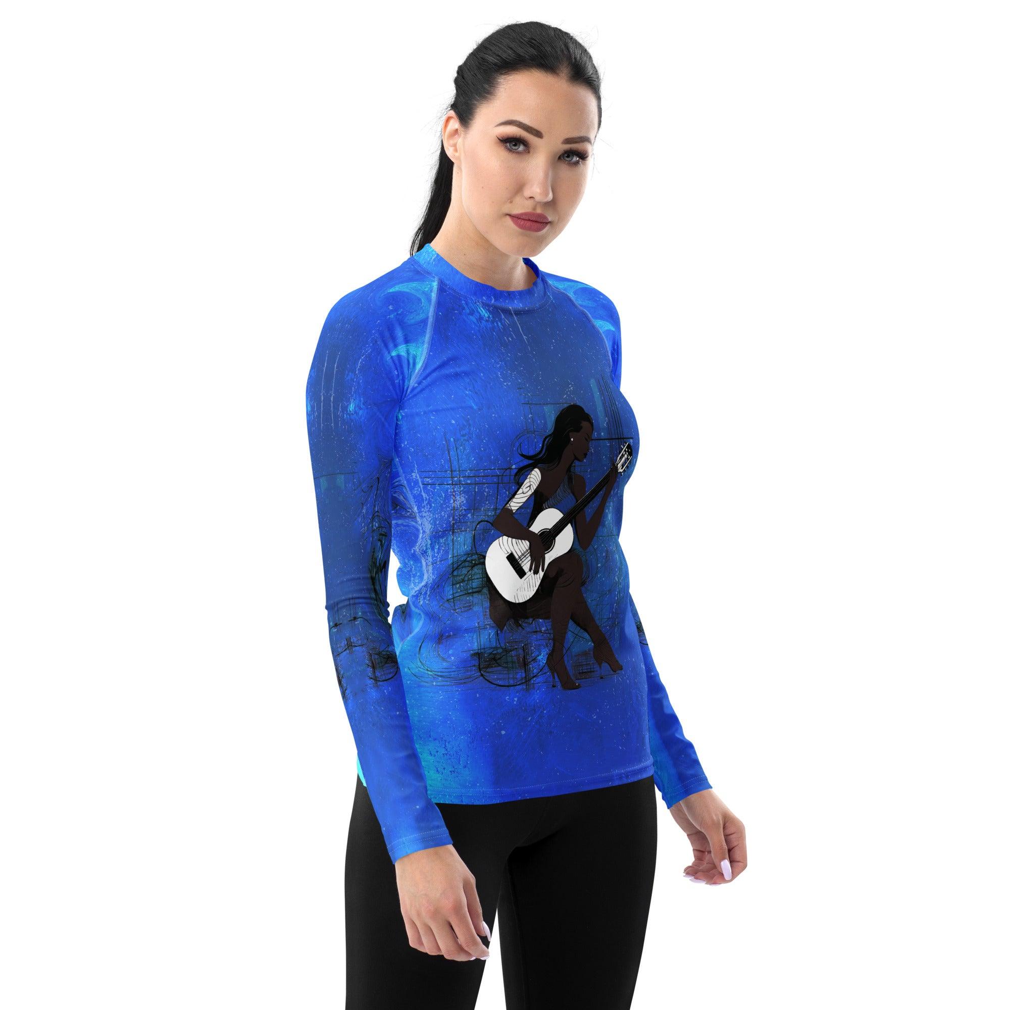 Vinyl Vibes All-Over Print Women's Rash Guard - Beyond T-shirts