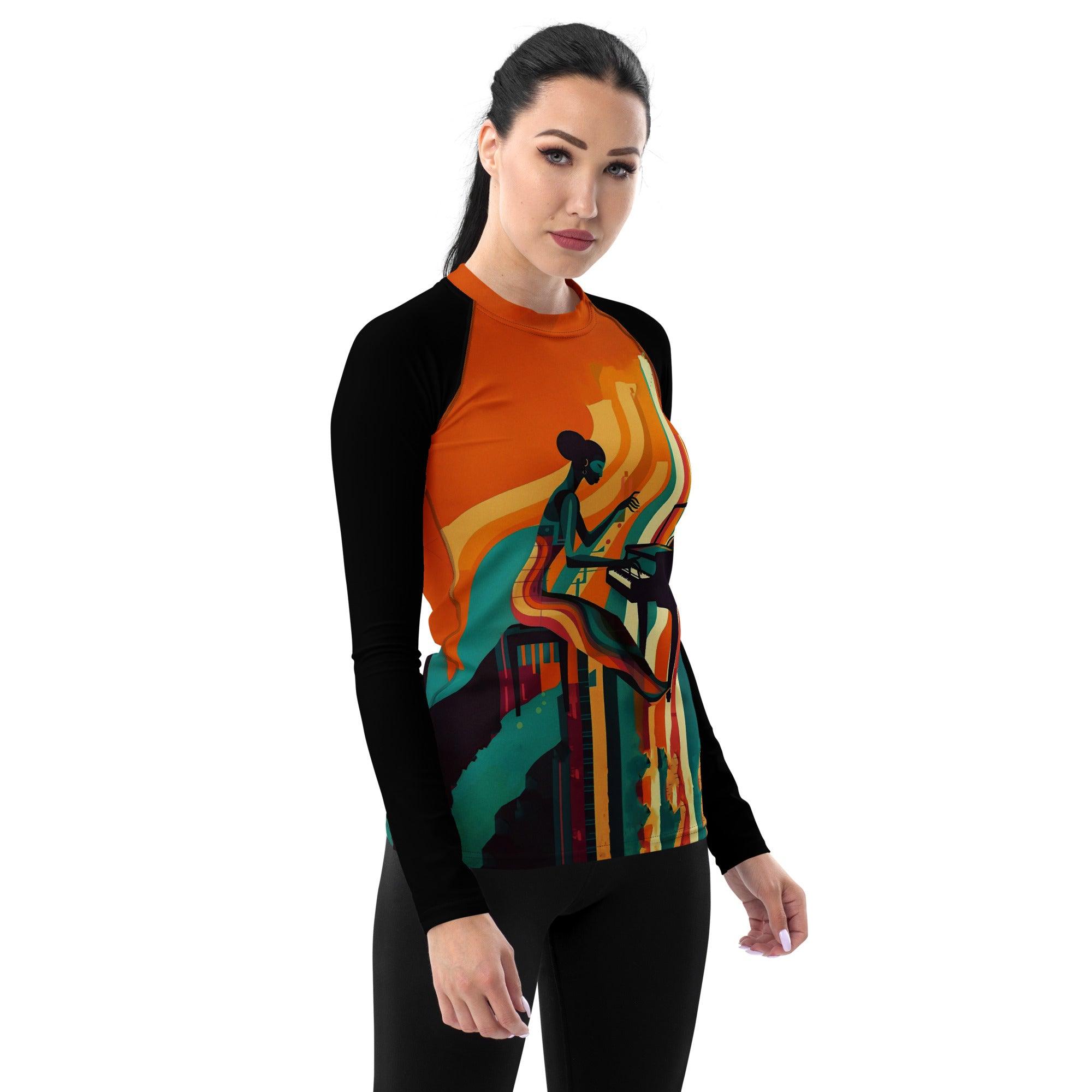 Orchestra Opulence All-Over Print Women's Rash Guard - Beyond T-shirts