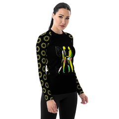 Abstract Ambitions All-Over Print Women's Rash Guard - Beyond T-shirts