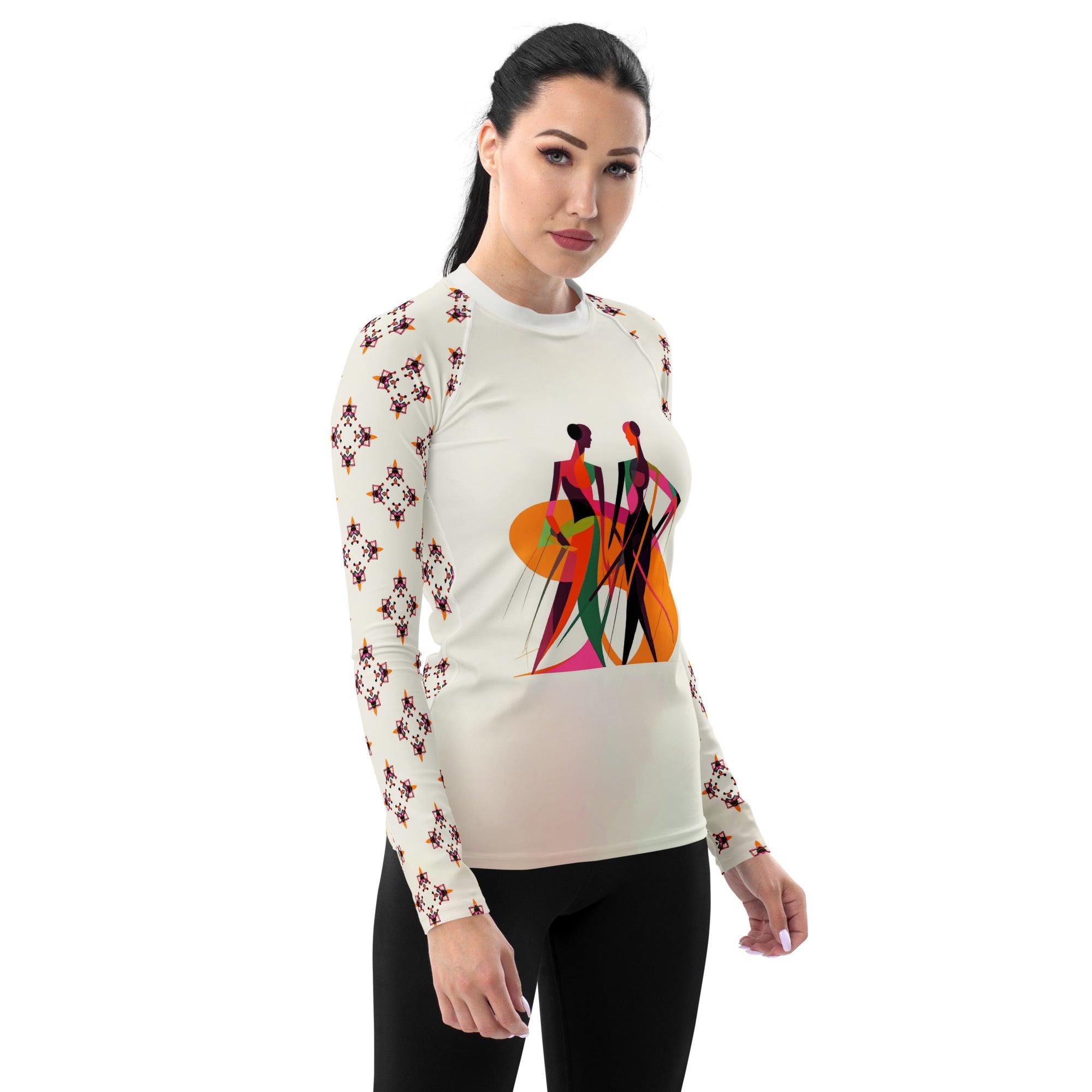 Vibrant Vogue Vision All-Over Print Women's Rash Guard - Beyond T-shirts