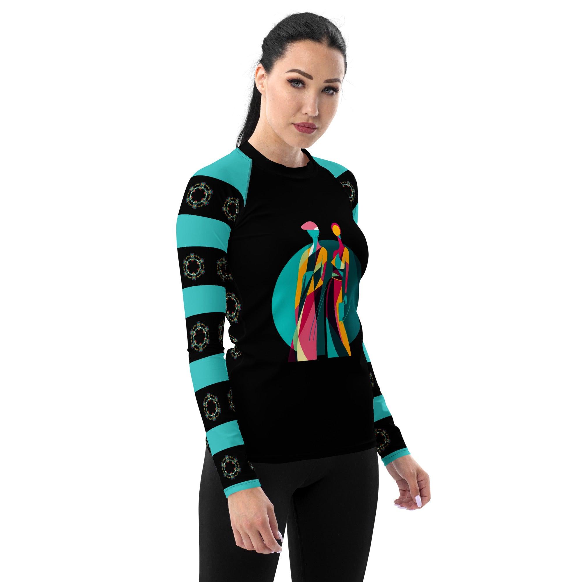 Vogue Vibes All-Over Print Women's Rash Guard - Beyond T-shirts