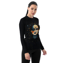 Empowering Expressions in Abstraction: Women's Rash Guard - Beyond T-shirts