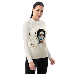 Abstract Beauty in Diversity: All-Over Women's Rash Guard - Beyond T-shirts