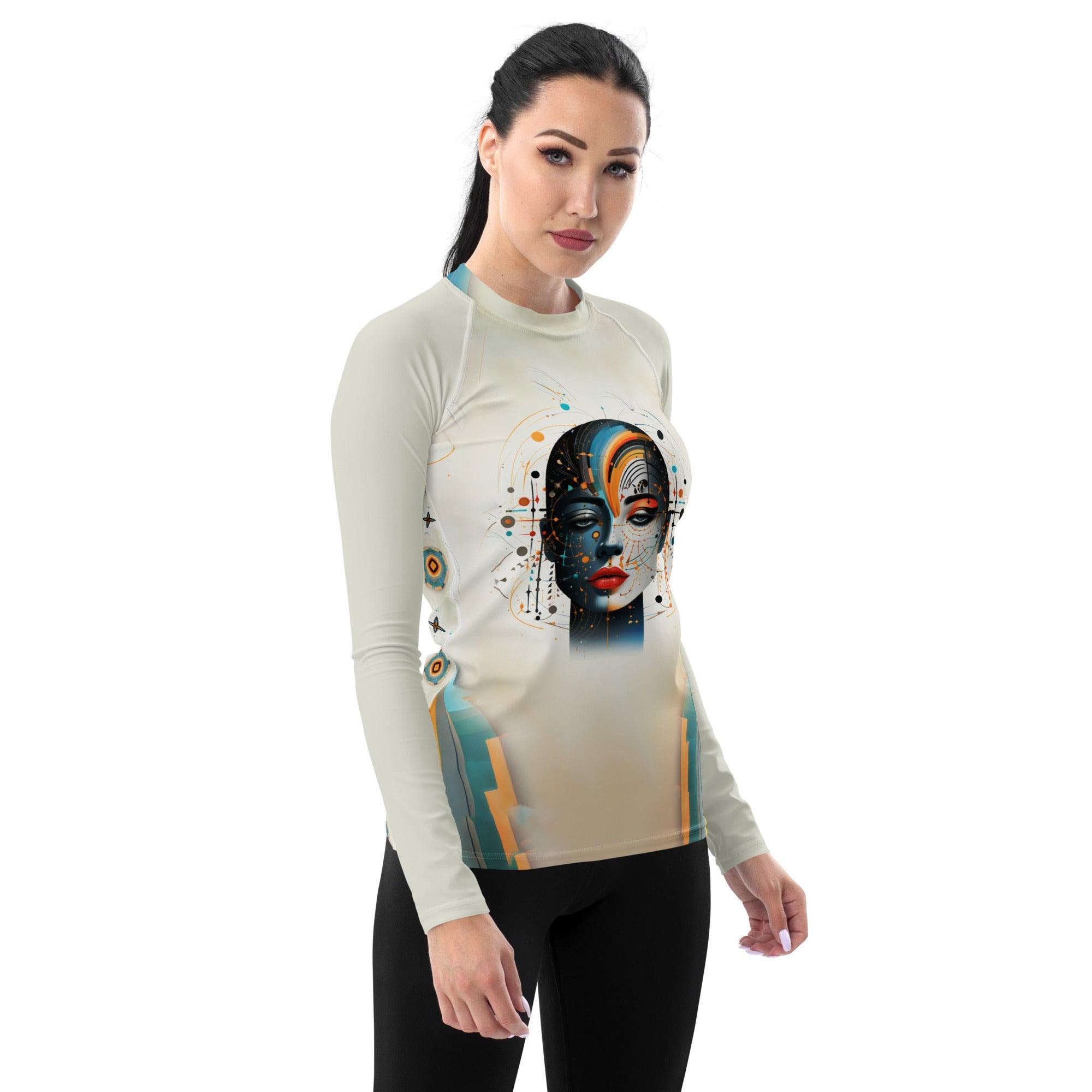 Harmony in Abstraction : Women's Rash Guard - Beyond T-shirts