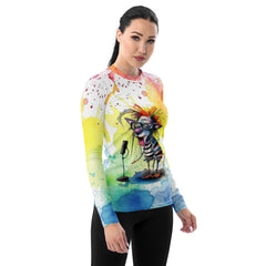 Violinist's Vivacious Vibes  Women's Rash Guard