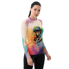 Flutist's Fluttering Fantasy Women's Rash Guard