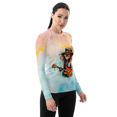 Rapper's Rhythmic Revelry Women's Rash Guard