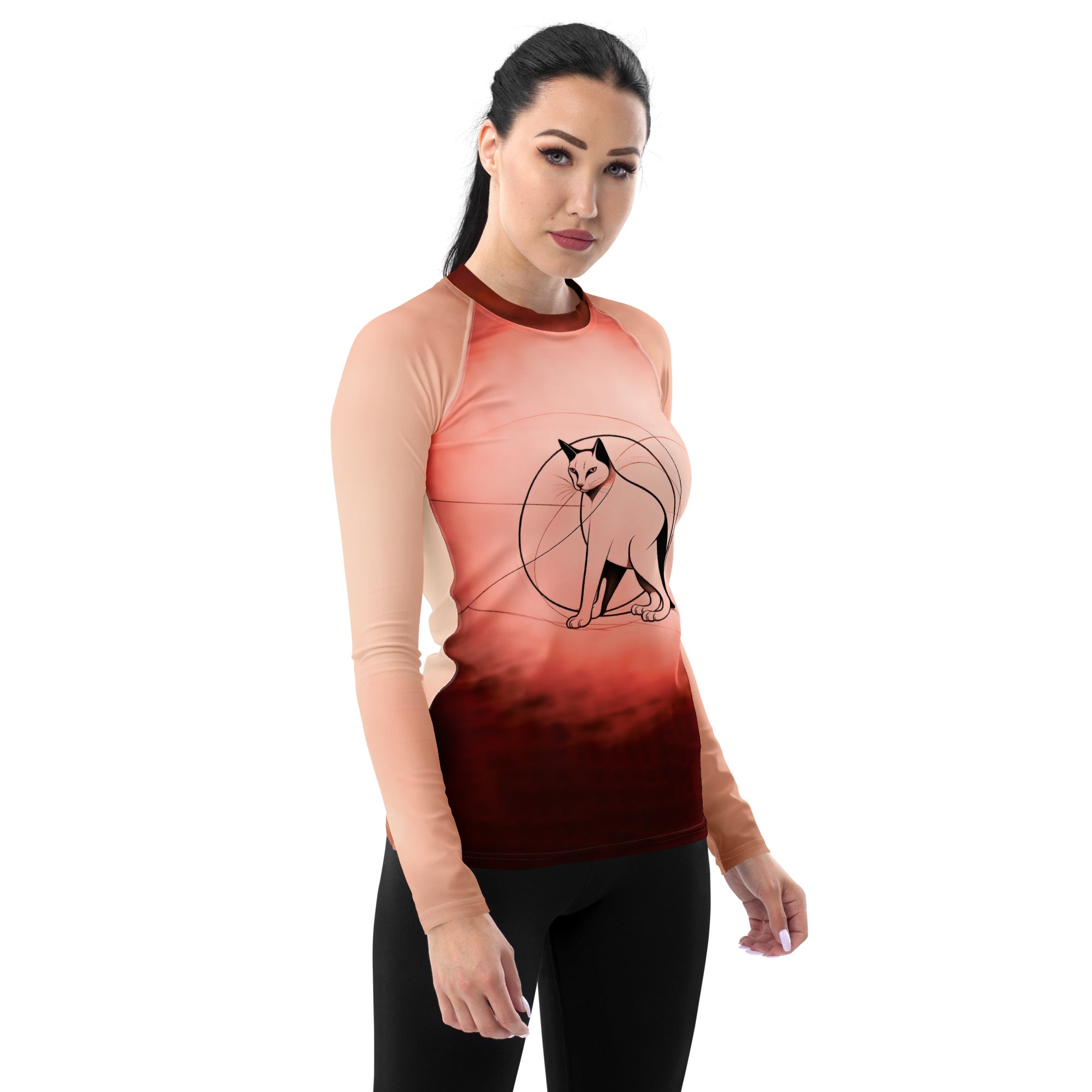 Trendy Tails And Whiskers Women's Rash Guard