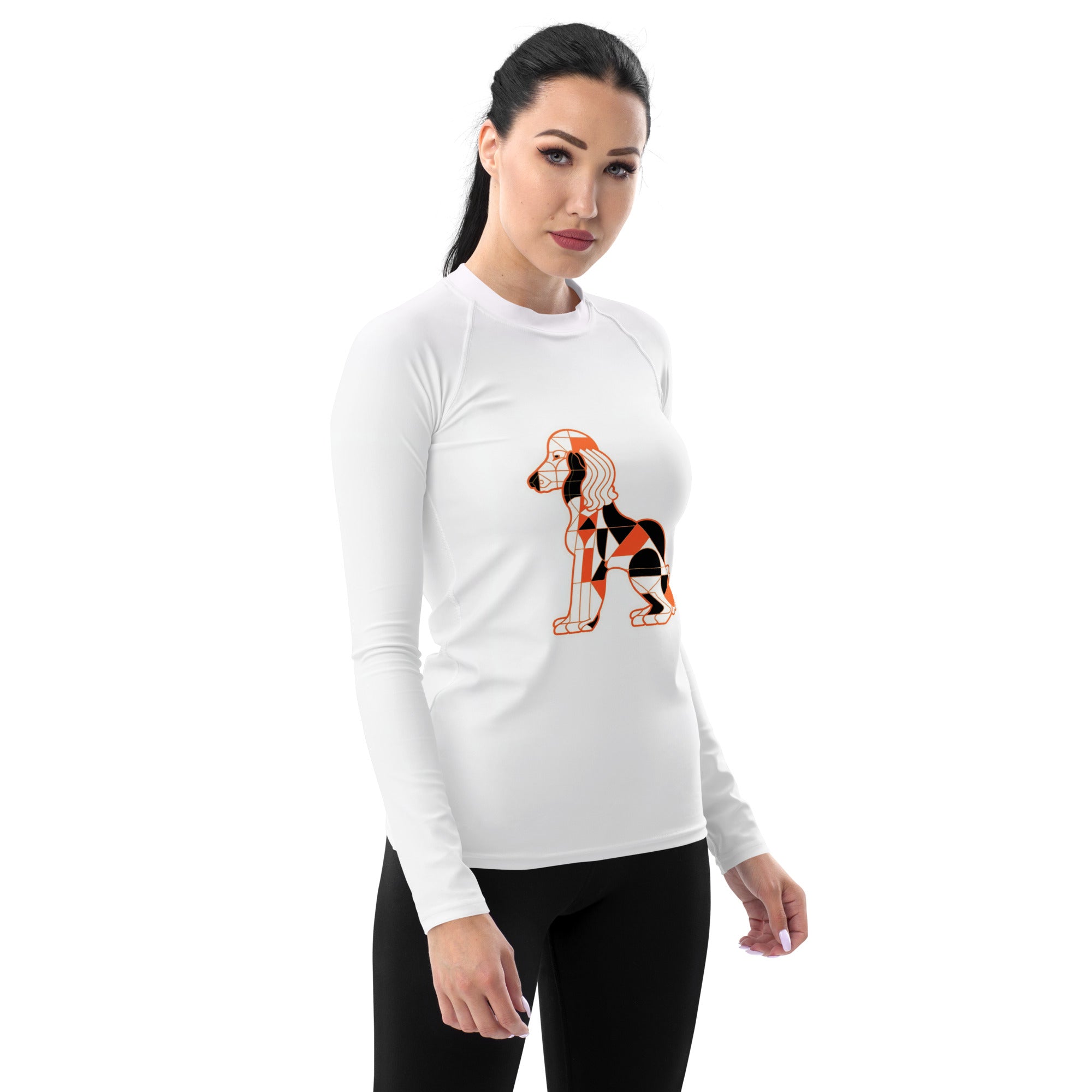 Dashing Doggy Prints Women's Rash Guard