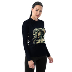 Iconic Rhythms All-Over Print Women's Rash Guard