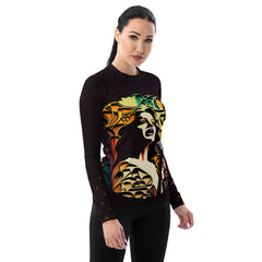 Musical Mosaic All-Over Print Women's Rash Guard