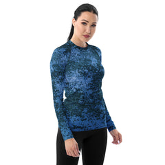 Vintage Patina All-Over Print Women's Rash Guard