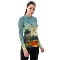 Mountain Escapade Landscape Women's Rash Guard