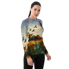 Mountain Majesty Landscape Women's Rash Guard