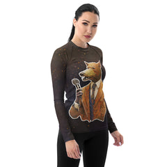 Clever Fox All-Over Print Women's Rash Guard