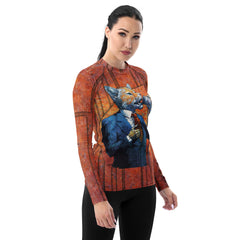 Tail-Wagging Style All-Over Print Women's Rash Guard