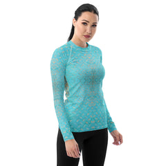 Velvet Bliss Texture Women's Rash Guard