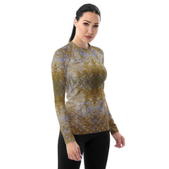 Satin Serenity Texture Women's Rash Guard