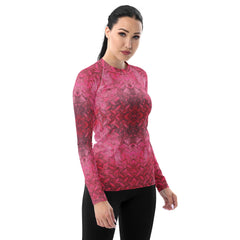 Chenille Circuit Texture Women's Rash Guard