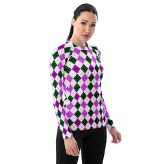 Radiant Diamonds All-Over Print Women's Rash Guard