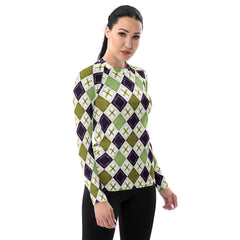 Diamond EleganceAll-Over Print Women's Rash Guard