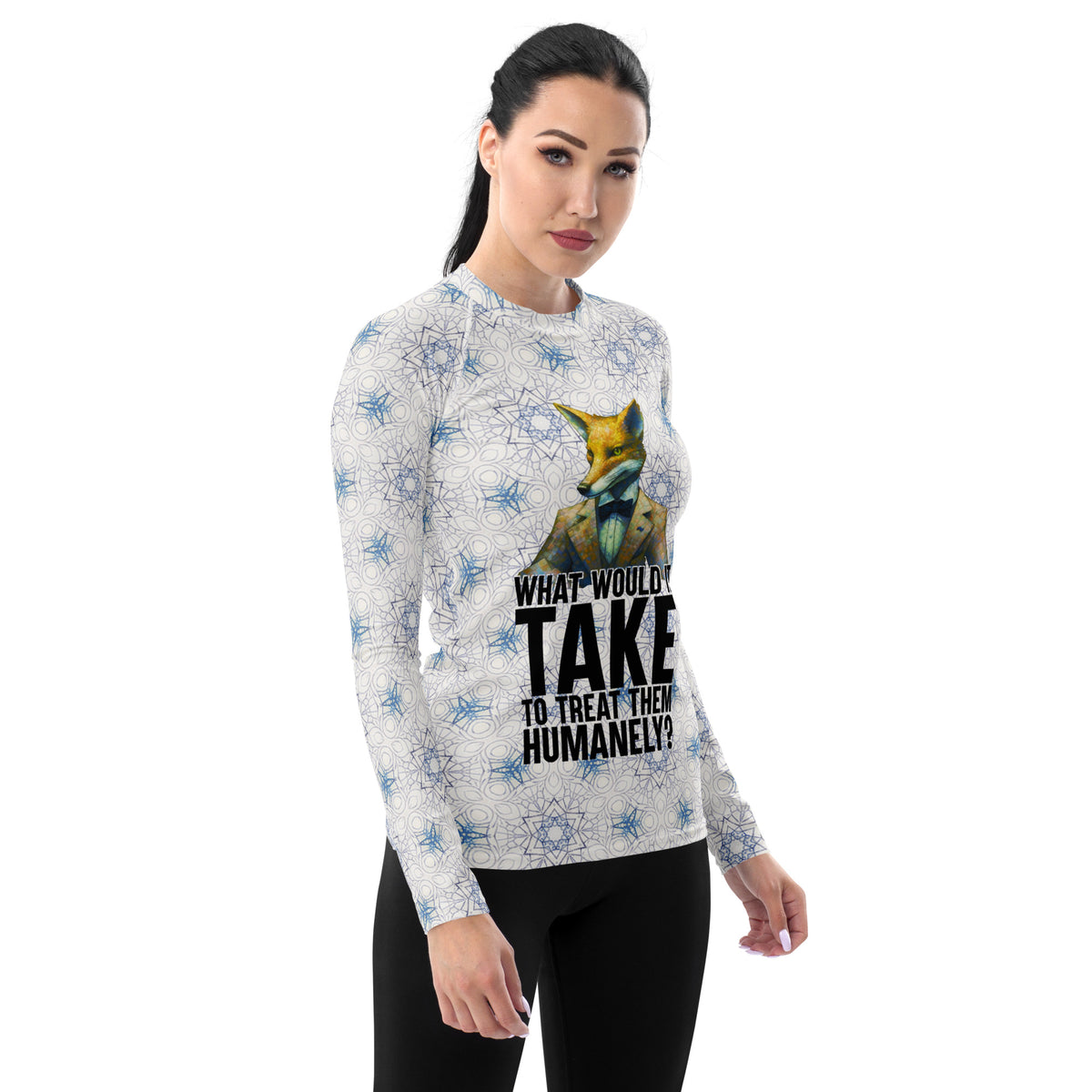 Coastal Cat Sailor All-Over Print Women's Rash Guard