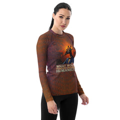 Playful Penguin Ice Cream Lover All-Over Print Women's Rash Guard