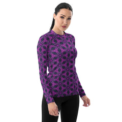 Artistic Floral Women's Rash Guard