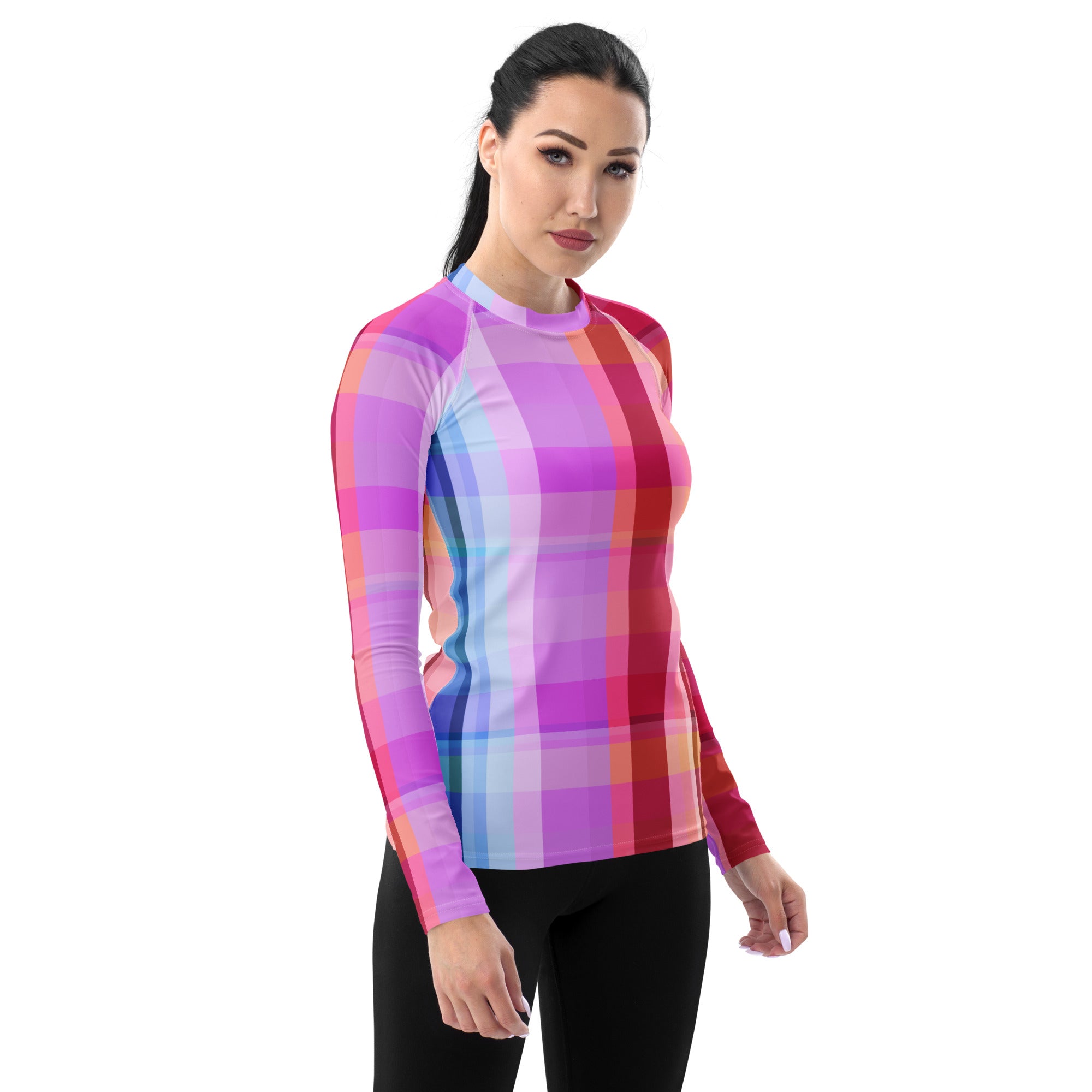 Make a bold statement in the sea or pool with the Neon Adventure Women's Rash Guard, where neon meets ocean protection.