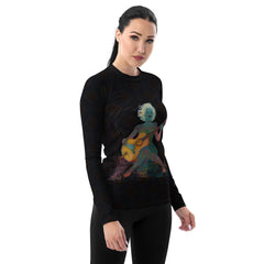 Blossom Beauty Women's Rash Guard - Close-up Detail