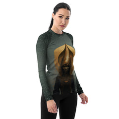 Fashionable women's rash guard for swimming and sports