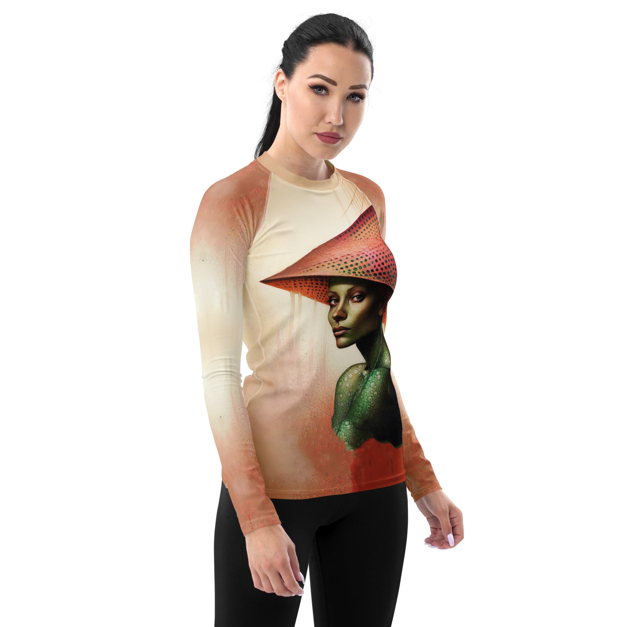 UV protection Artistic Flair women's rash guard.