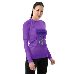 Comfortable and calming Lotus Pose rash guard for active wear.