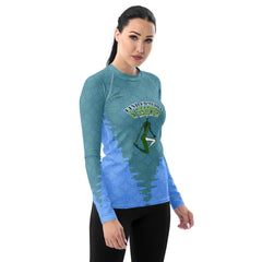 Half Moon Pose rash guard for yoga and active stability.