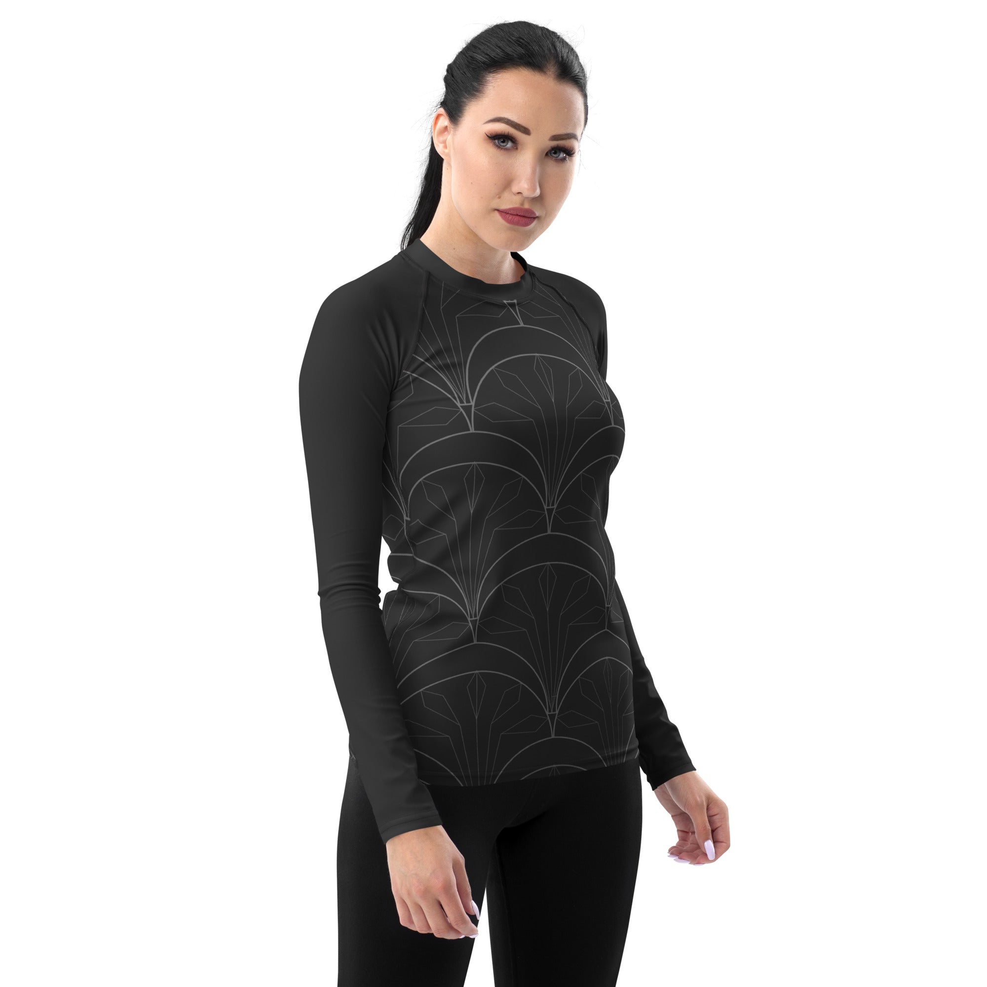 Women's rash guard Tropical Escape side view