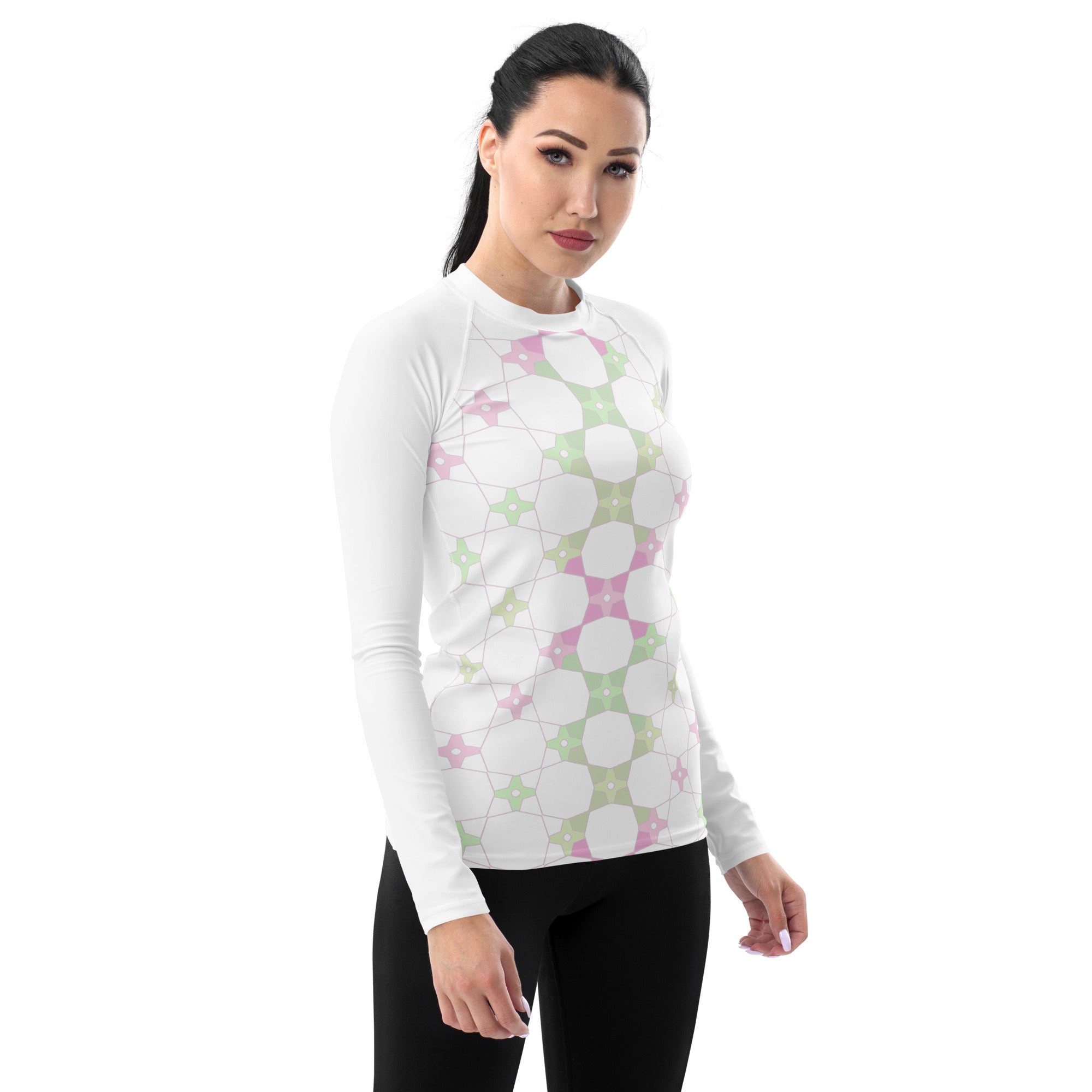 Cosmic Dream Women's Rash Guard detailed pattern