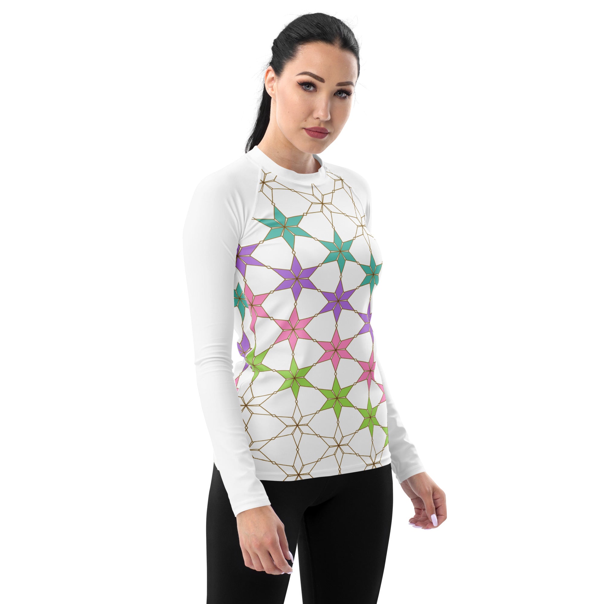 High-quality boho rash guard for women