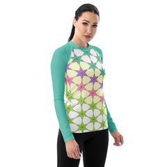 Comfortable and Unique Mandala Magic Women's Rash Guard