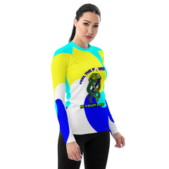 Eternal Balance Women's Rash Guard showcasing flexible design.

