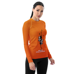 Comfortable Women's Rash Guard for Halloween fun





