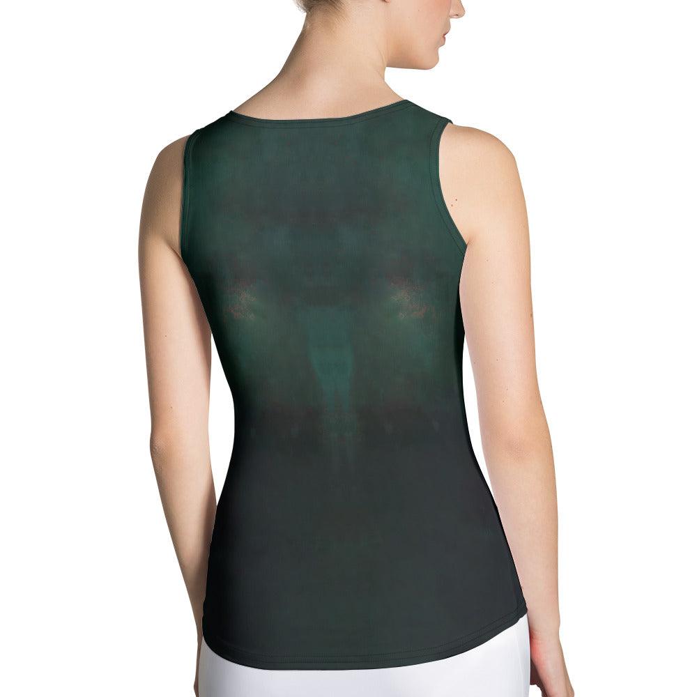 Front view of NS-809 vibrant sublimation tank top.