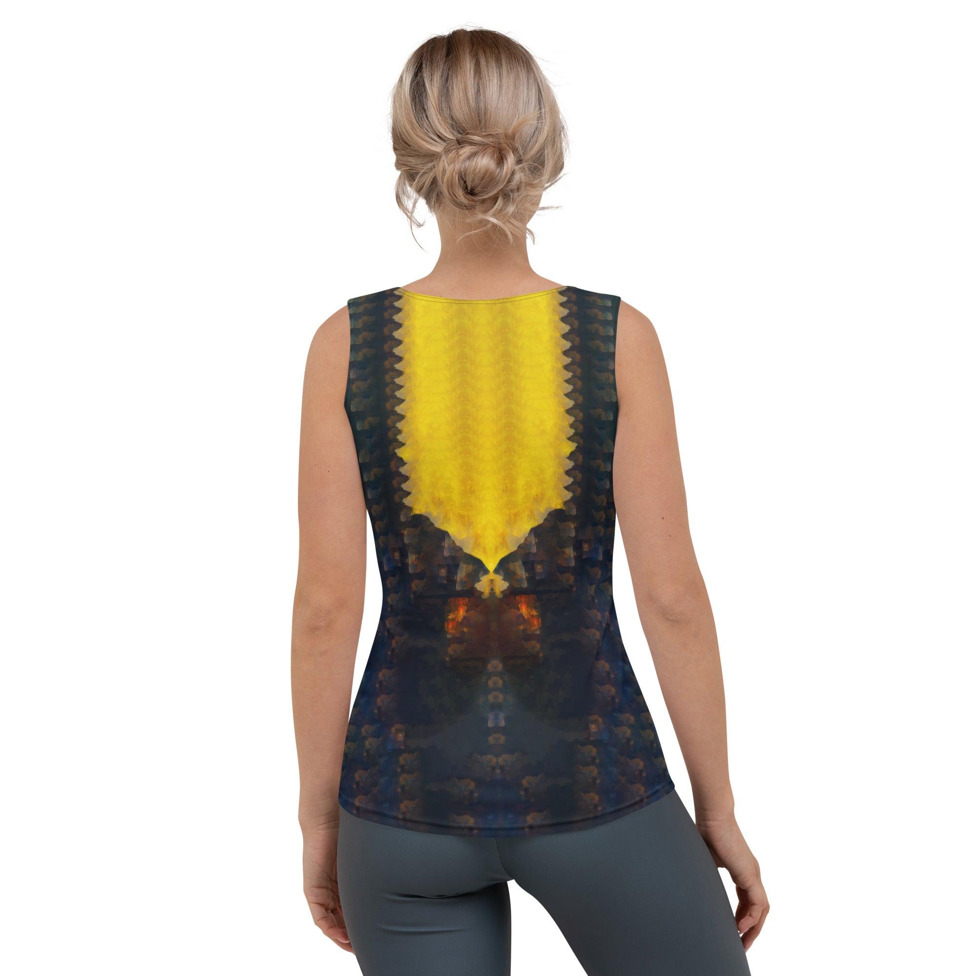 NS 803 custom print tank top side angle.