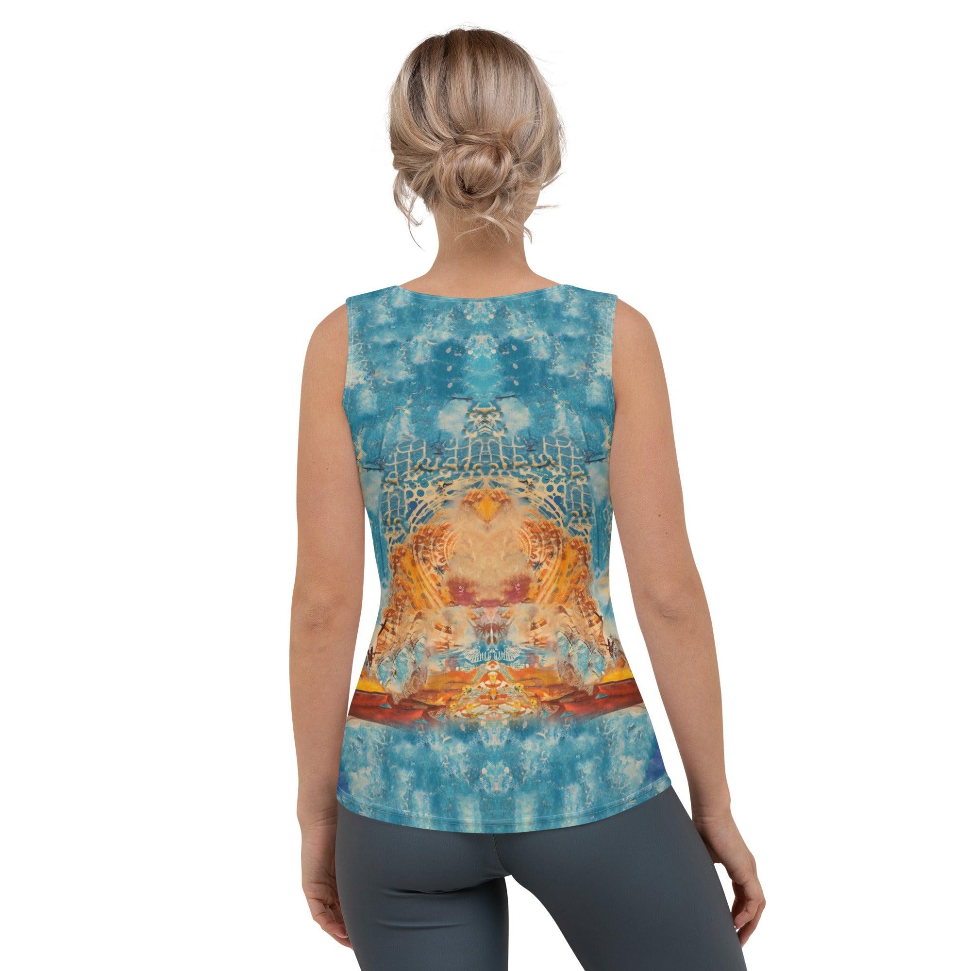 Unique Surfing 5-03 Cut & Sew Tank with vibrant print for beach days