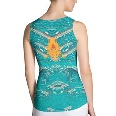 Surfing Waves All-Over Print Women's Tank Top Ride The Ocean Swells - Beyond T-shirts