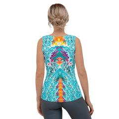 Beach Breaks All-Over Print Women's Tank Top Conquer The Waves - Beyond T-shirts