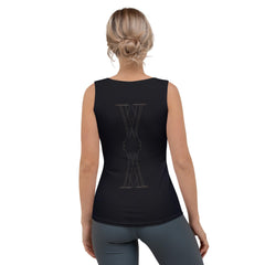 Classic Monochrome All-Over Print Women's Tank Top - Beyond T-shirts