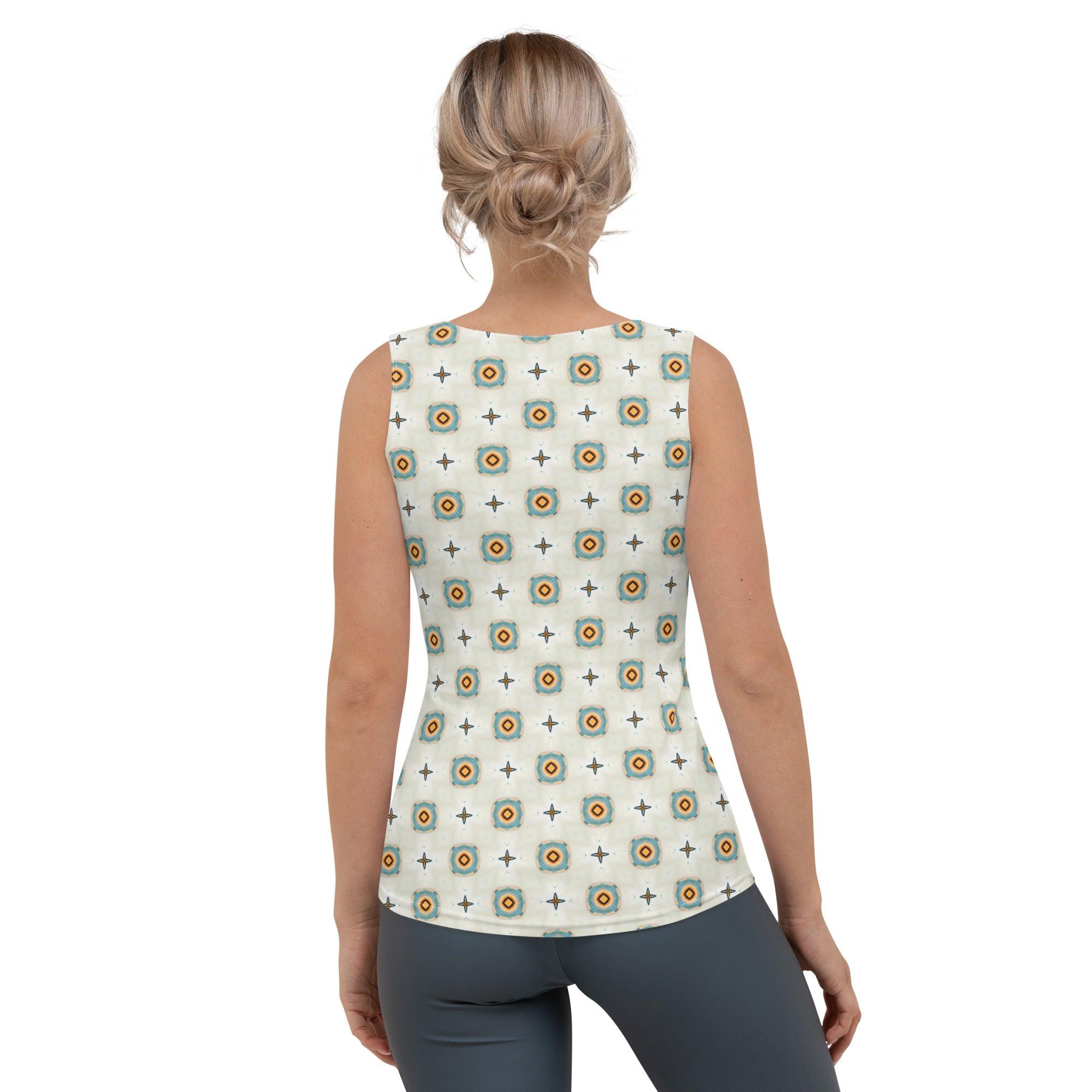 Painterly Poise Sleeveless Top - Beyond T-shirts